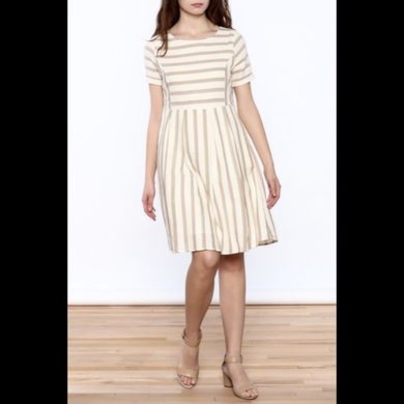 orange creek Dresses & Skirts - 🐻 Orange Creek Organic Striped Fit Flare Dress